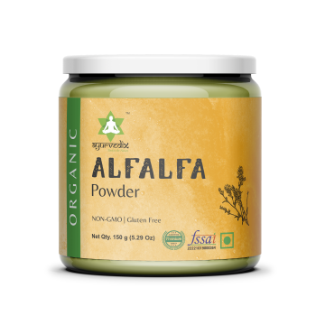 Ayurvedix Alfalfa Powder – Natural Spray Dried, Packed | Vitamins and Minerals, Traditional Herbal Ayurvedic Formula for Men & Women – 150G