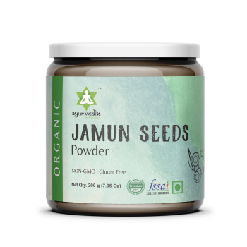 Ayurvedix Jamun Seeds Powder | Supports Healthy Digestion & Blood Sugar Levels | Promotes Heart Health, Immune System, Detoxification & Blood Purification | 200G